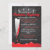 赤黒ナイフ殺人事件ミステリーディナー 招待状 (正面)