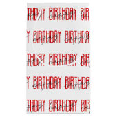 赤黒ハッピーバースデーデザイン スモールペーパーバッグ (裏面)