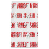 赤黒ハッピーバースデーデザイン スモールペーパーバッグ (正面)