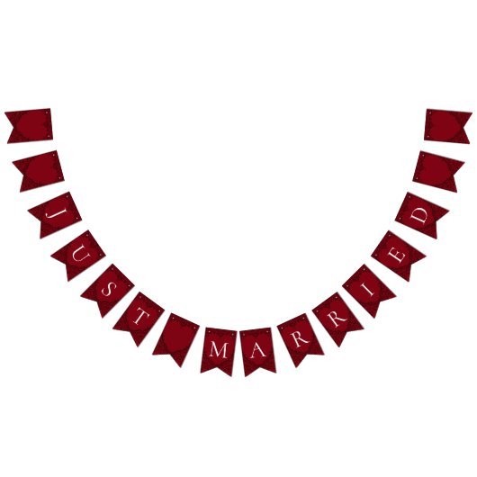 赤黒ハート結婚ゴシック バンティングフラッグ (全)