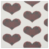赤黒ハート ファブリック (見本)
