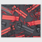 赤黒プレゼント ラッピングペーパー (フラット)