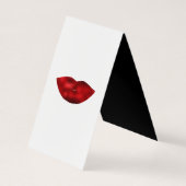 赤黒ホログラフィフェイクックハートグリッター 名刺 (裏面)