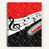 赤黒ミュージカルテーマ ノートブック (正面)