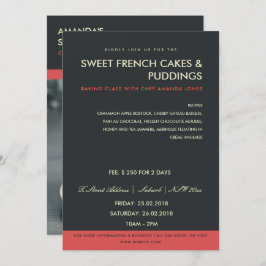 赤黒モダン写真工房招待状テンプレート 招待状