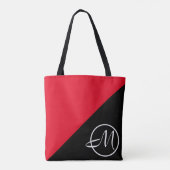 赤黒モノグラム トートバッグ (裏面)