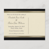 赤黒ヴィンテージボヘミアン日付はがきを保存 案内ポストカード (裏面)