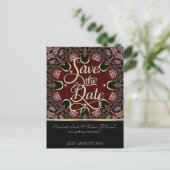 赤黒ヴィンテージボヘミアン日付はがきを保存 案内ポストカード (スタンド正面)