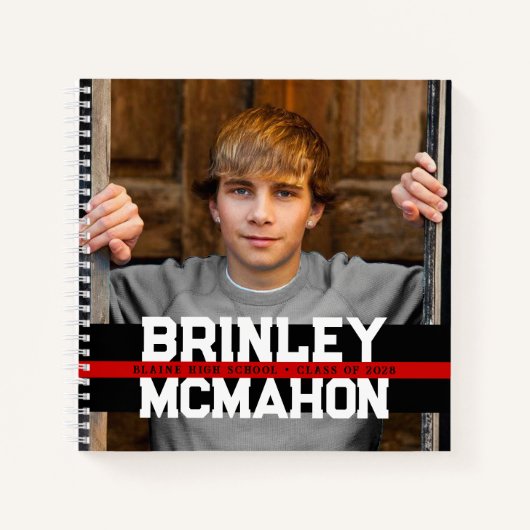 赤黒写真卒業ゲストブック ノートブック (正面)