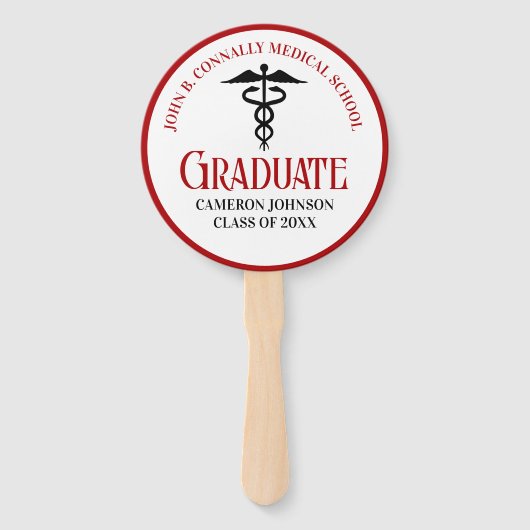 赤黒医学校写真卒業パーティー ハンドファン (正面)