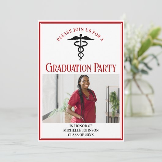 赤黒医学校卒業写真パーティー 招待状 (スタンド正面)