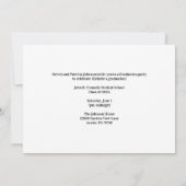 赤黒医学校卒業写真パーティー 招待状 (裏面)