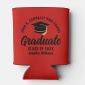 赤黒卒業パーソナライズされた会 缶クーラー (裏面)