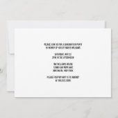赤黒卒業写真 2025年卒業パーティー 招待状 (裏面)