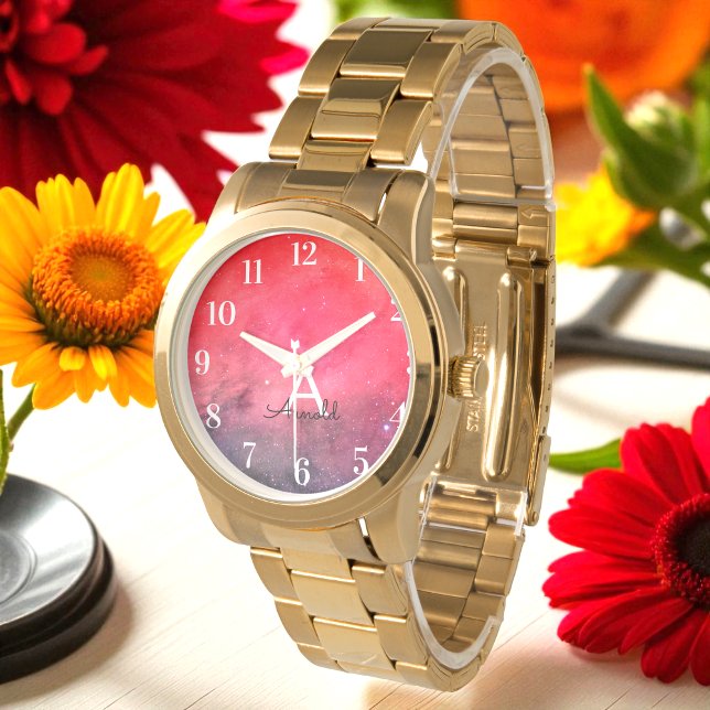 赤黒名モノグラム 腕時計 (クリエイターアップロード済み)