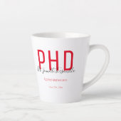 赤黒名記念PhD卒業 カフェラテマグ (右)