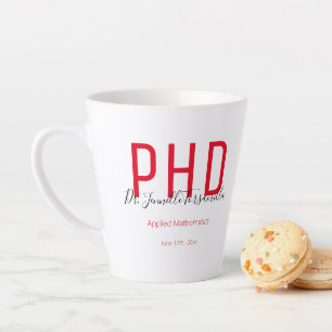 赤黒名記念PhD卒業 カフェラテマグ