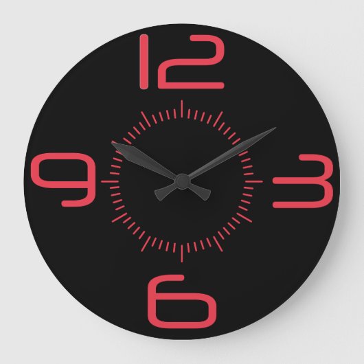 赤黒壁時計 ラージ壁時計 (正面)