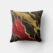 赤黒大理石の金ゴールド クッション (裏面)