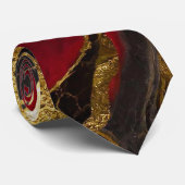 赤黒大理石の金ゴールド ネクタイ (ロール)