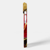 赤黒大理石の金ゴールド Case-Mate iPhoneケース (裏面 / 左)