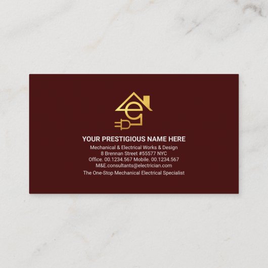 赤黒層銀電球 名刺 (裏面)