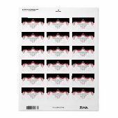 赤黒差出人住所ラベル ラベル (フルシート)