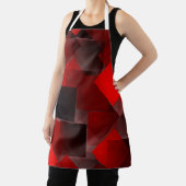 赤黒抽象芸術幾何学模様 エプロン (インサイチュ)