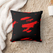 赤黒抽象芸術 クッション (ブランケット)