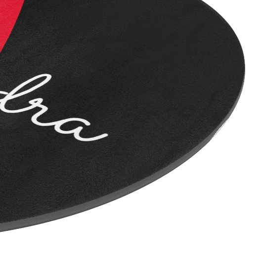 赤黒文字モノグラガーリーム名 カッティングボード (角)