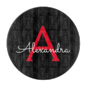 赤黒文字モノグラガーリーム名 カッティングボード (正面)