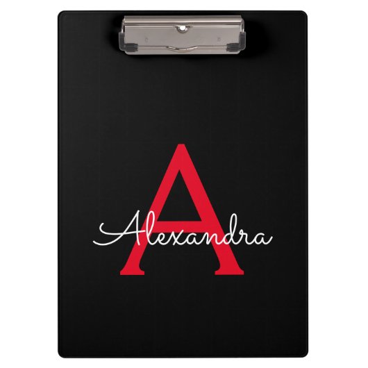 赤黒文字モノグラガーリーム名 クリップボード (正面)
