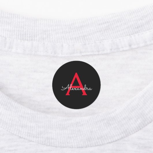 赤黒文字モノグラガーリーム名 ラベル (貼付)