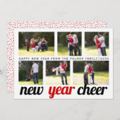 赤黒新年応援6枚フォトコラージュ2024 シーズンカード (正面/裏面)