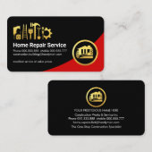 赤黒曲線建築ビルダ 名刺 (正面/裏面)