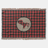 赤黒水牛のプレイドディアー スローブランケット (正面)