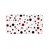 赤黒水玉模様 ラベル (正面)