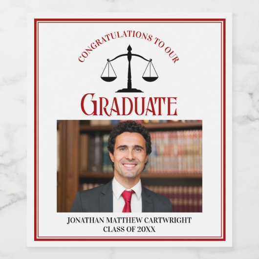 赤黒法学校写真卒業会 ワインラベル (シングルラベル)