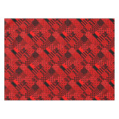 赤黒混合パターンパッチワークデザイン テーブルクロス (正面(横))