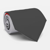 赤黒灰色ブロックプリント ネクタイ (ロール)