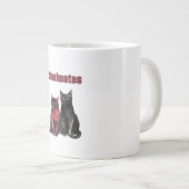 赤黒猫のソウルメイト ジャンボコーヒーマグカップ (正面右)