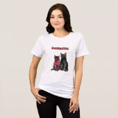 赤黒猫のソウルメイト トライブレンドTシャツ (正面全面)