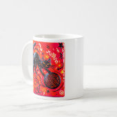 赤黒猫  コーヒーマグカップ (正面左)