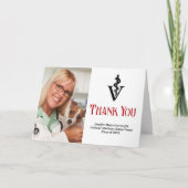 赤黒獣医学校の卒業写真 サンキューカード (正面)