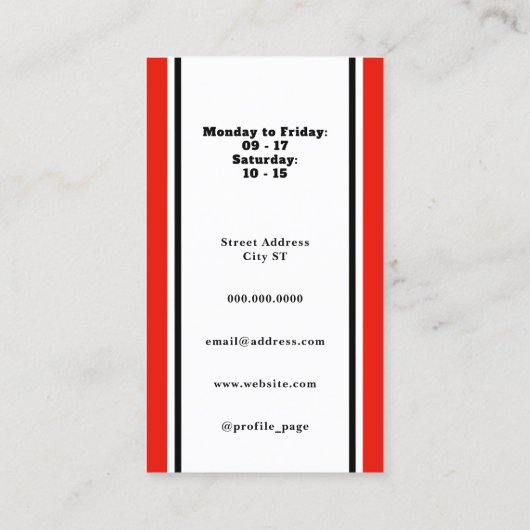 赤黒理容師 名刺 (裏面)