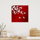 赤黒白さくらんぼ ポスター (キッチン)