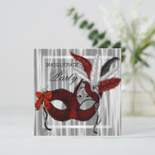 赤黒白の仮面パーティー 招待状 (スタンド正面)