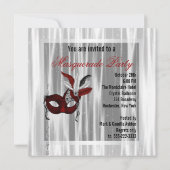 赤黒白の仮面パーティー 招待状 (裏面)