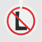 赤黒白のNo L オーナメント (裏面)