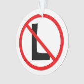 赤黒白のNo L オーナメント (正面)